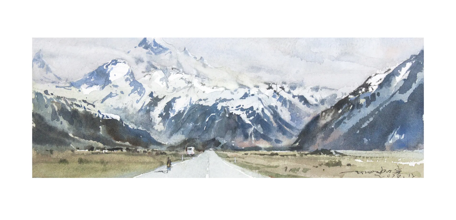 紐西蘭雪山寫生